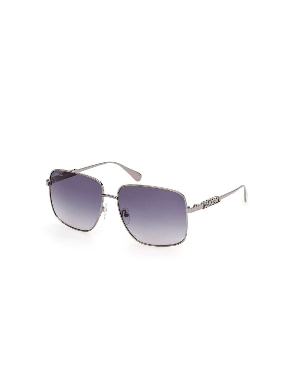 MAX&Co. Black Mo0170 14W Sunglasses Metal Squared Normal