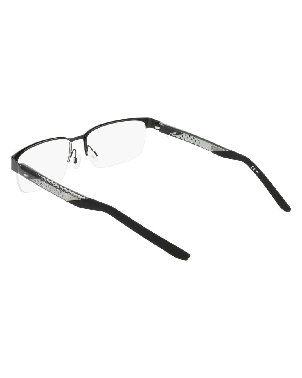 Nike Black 8184 001 Optical Frames Metal Squared Normal for men