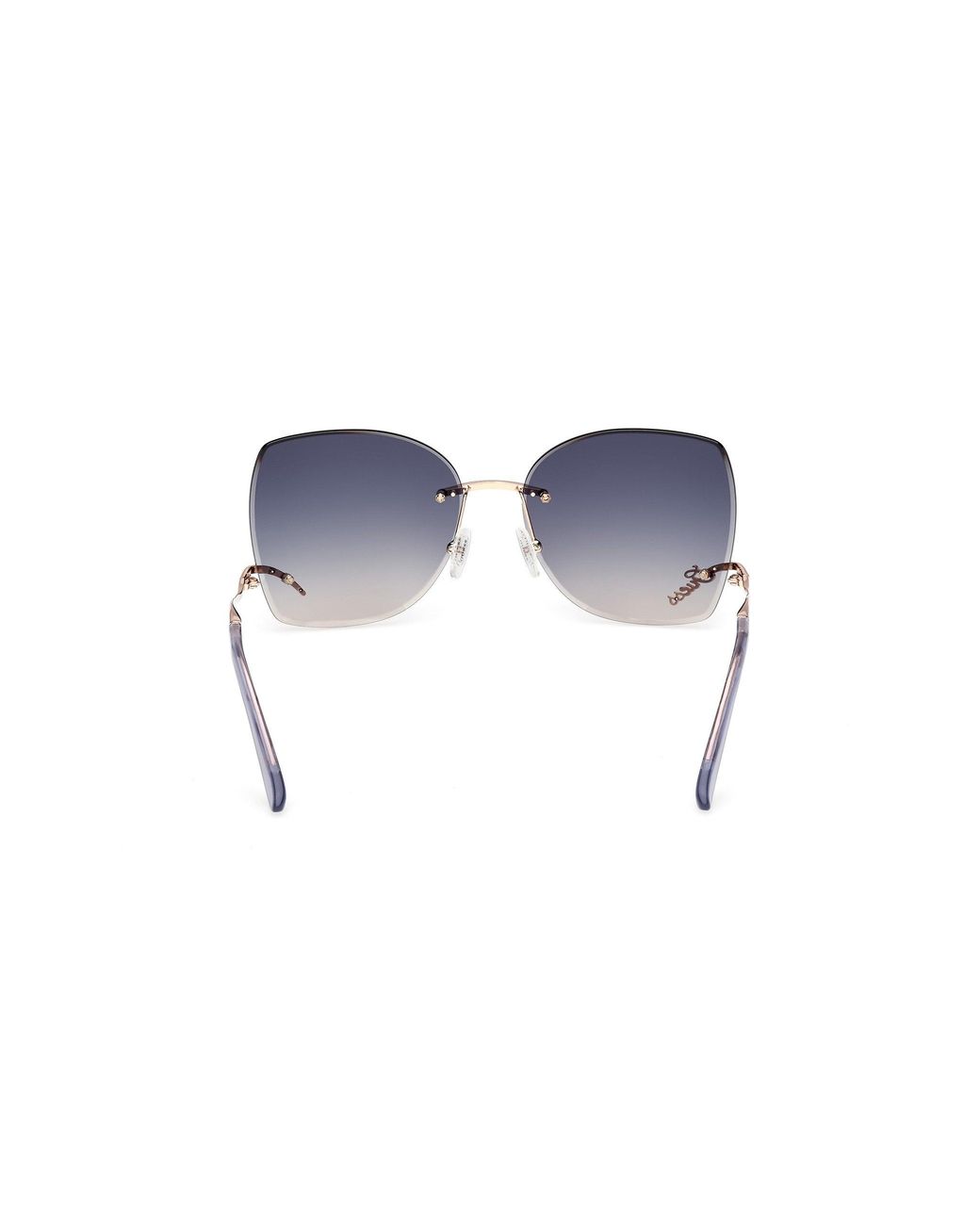 Guess Black Gu00269 28B Sunglasses Metal Smoke Squared Normal