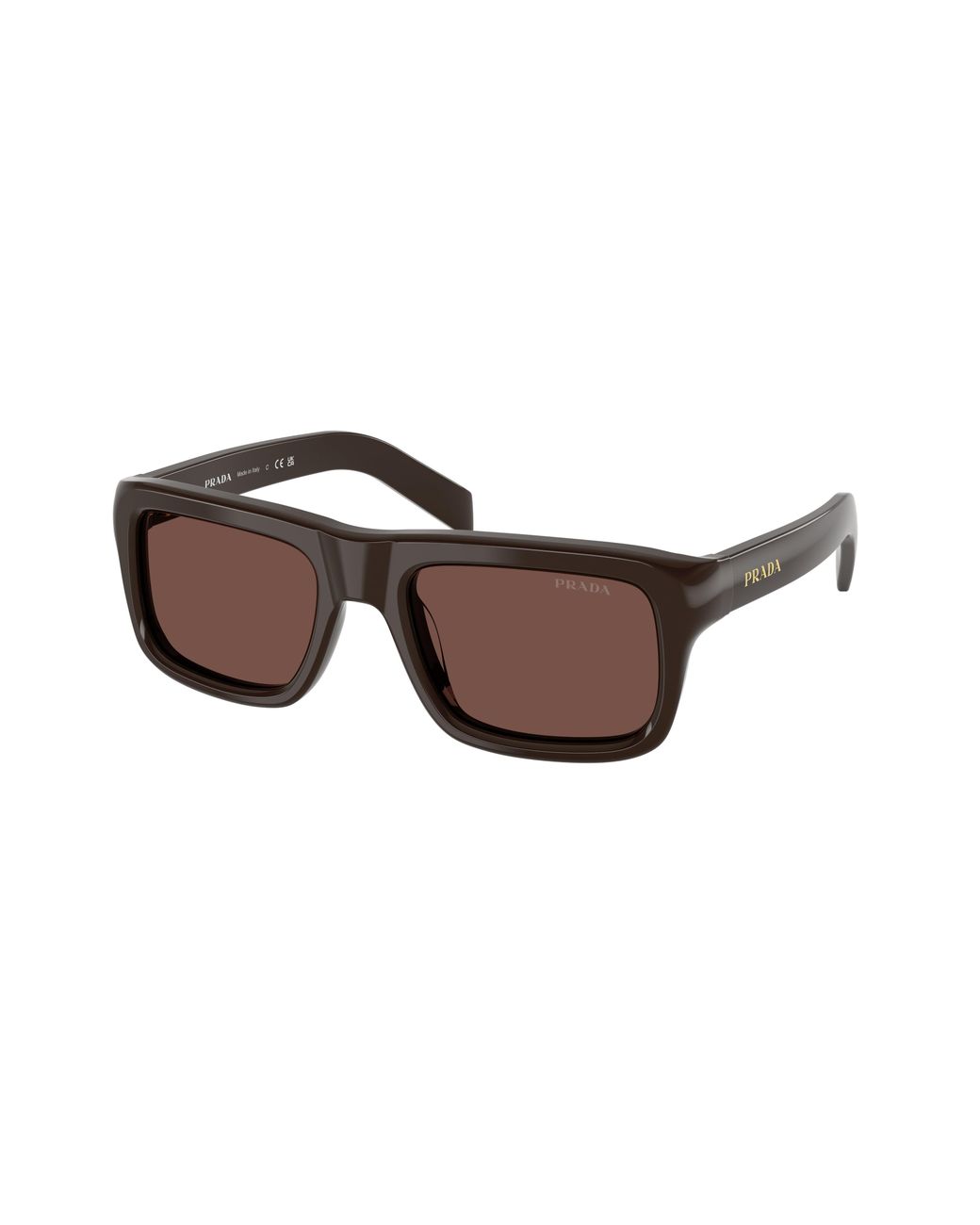 Prada Black Pr D11S 27I90W Sunglasses Acetate Squared Normal for men