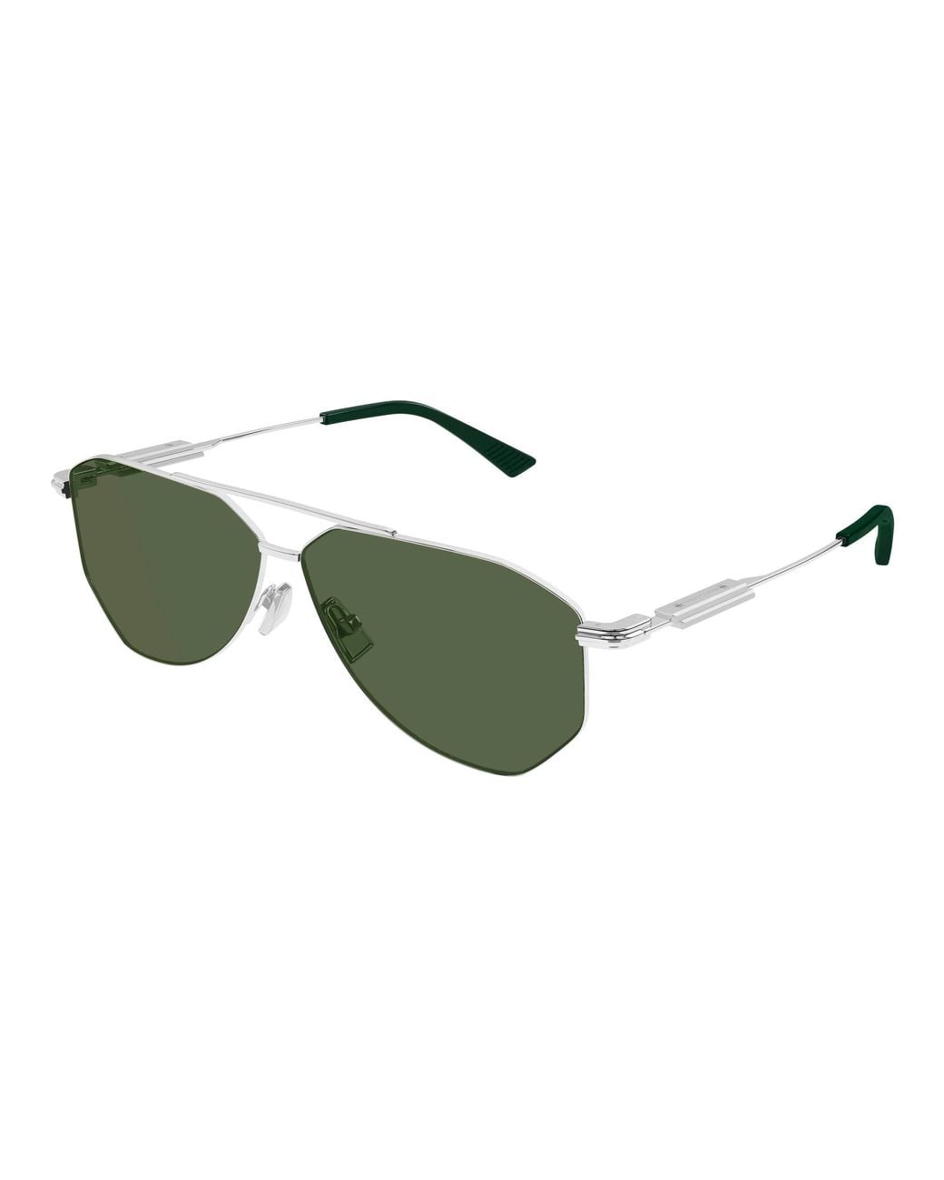 Bottega Veneta Green Bv1508S 004 Sunglasses Metal Pilot Anti-Glare