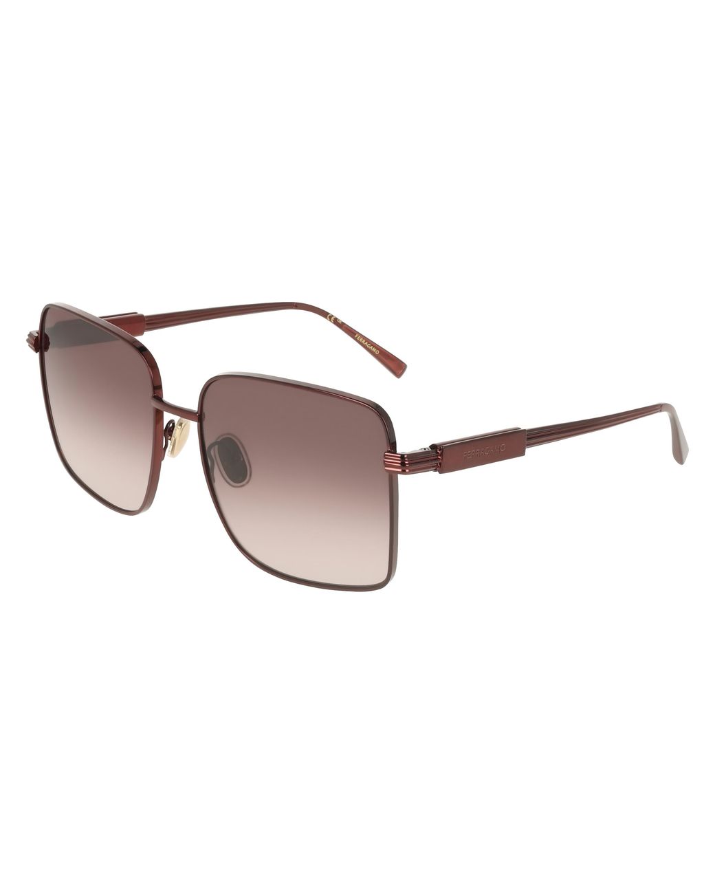 Ferragamo Black Sf330S 606 Sunglasses Metal Squared Normal