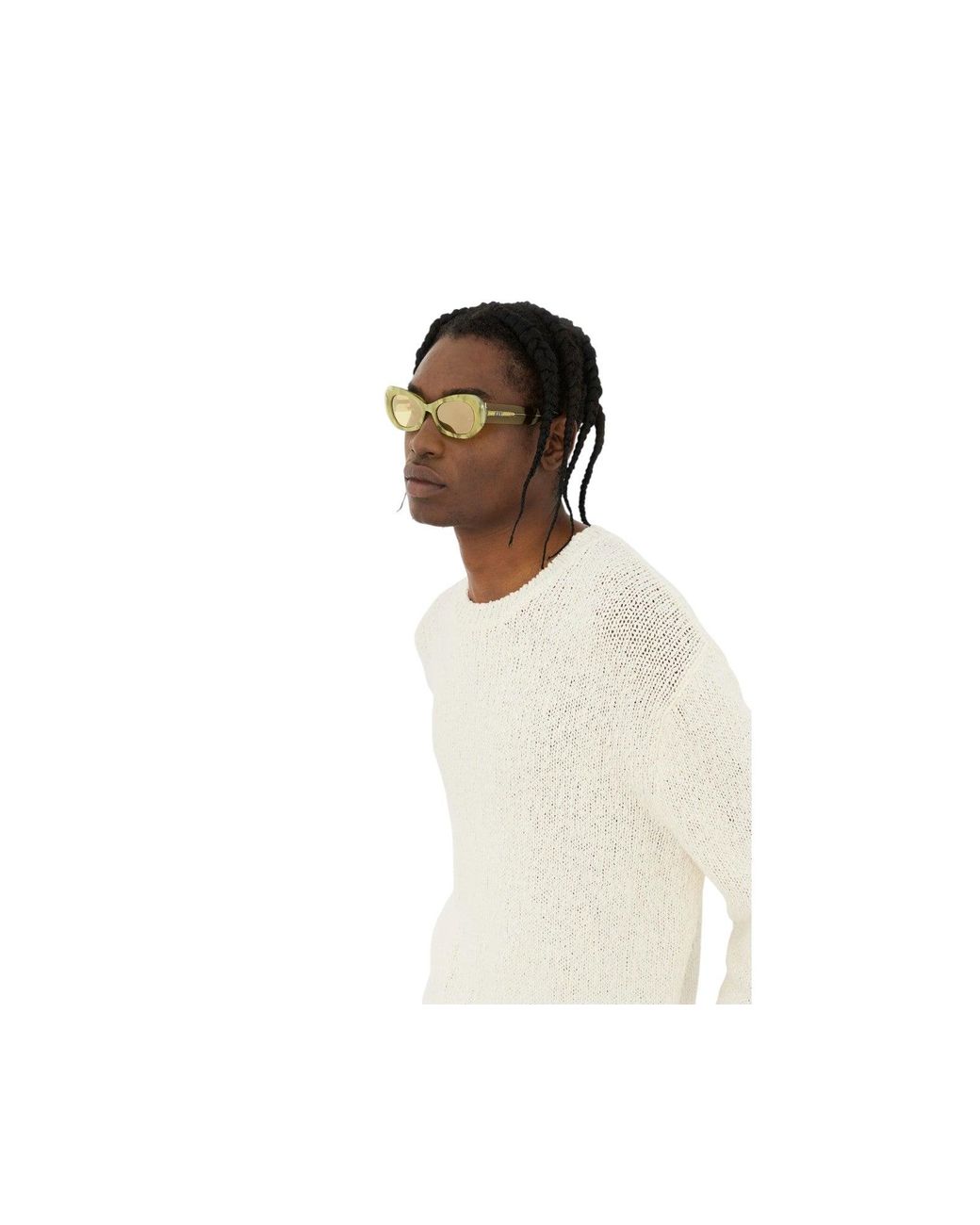Retrosuperfuture Yellow I99 Izipho Mindless Sunglasses Acetate Geometric Normal