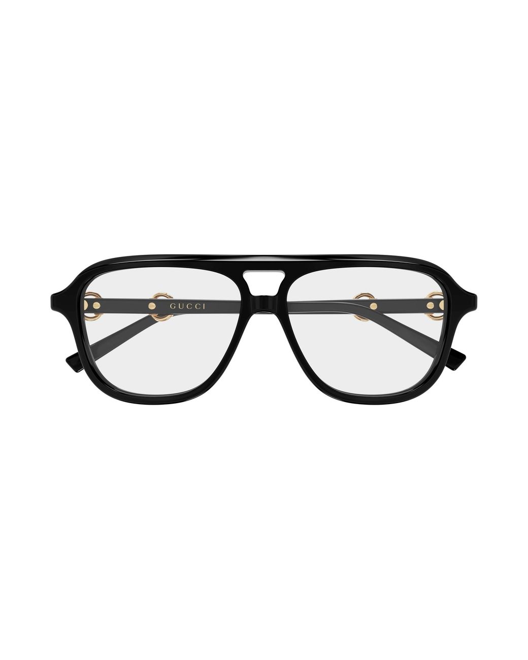 Gucci Black Gg2216O 001 Optical Frames Acetate Transparent Pilot