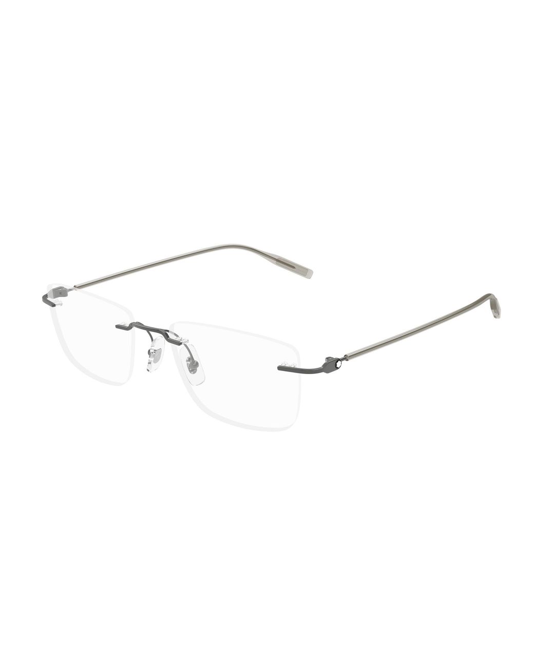 Montblanc Black Mb0431O 001 Optical Frames Metal Transparent Squared for men