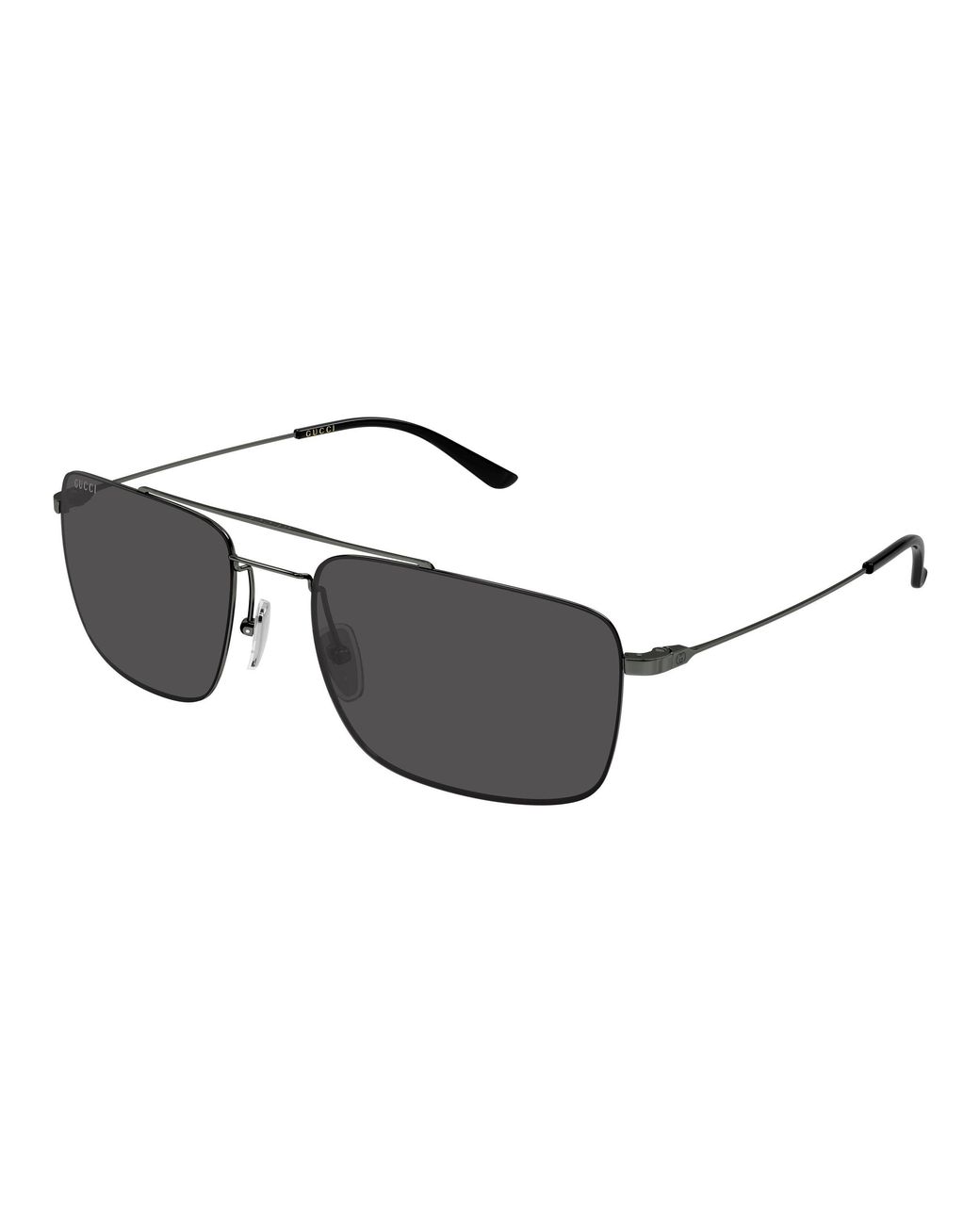 Gucci Black Gg2256Sa 001 Sunglasses Metal Squared for men
