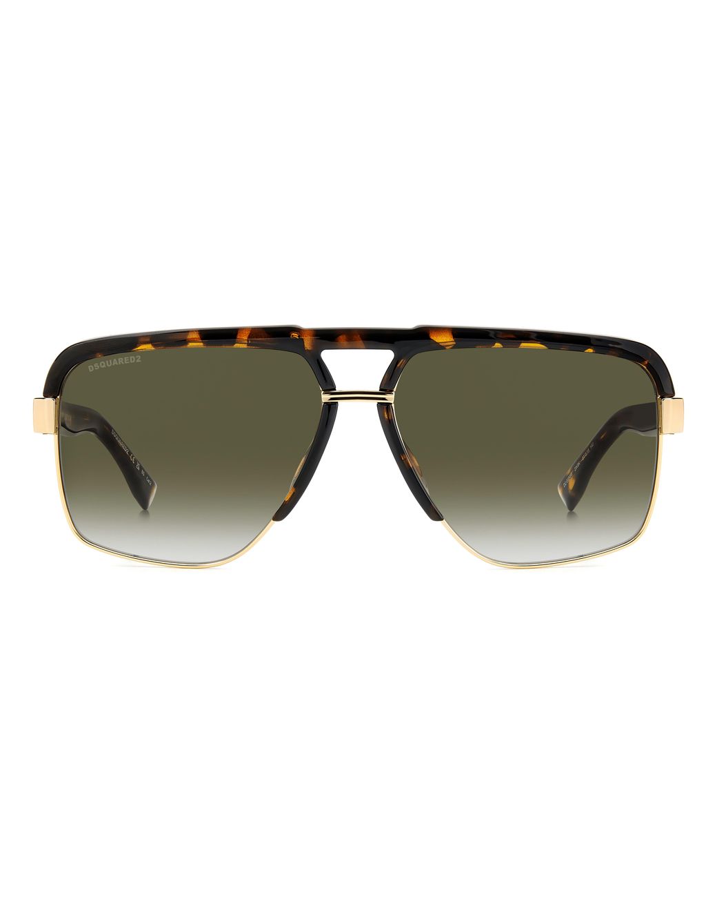 DSquared² Black D2 0084/S 2Ik/9K Sunglasses Metal Squared Shaded for men