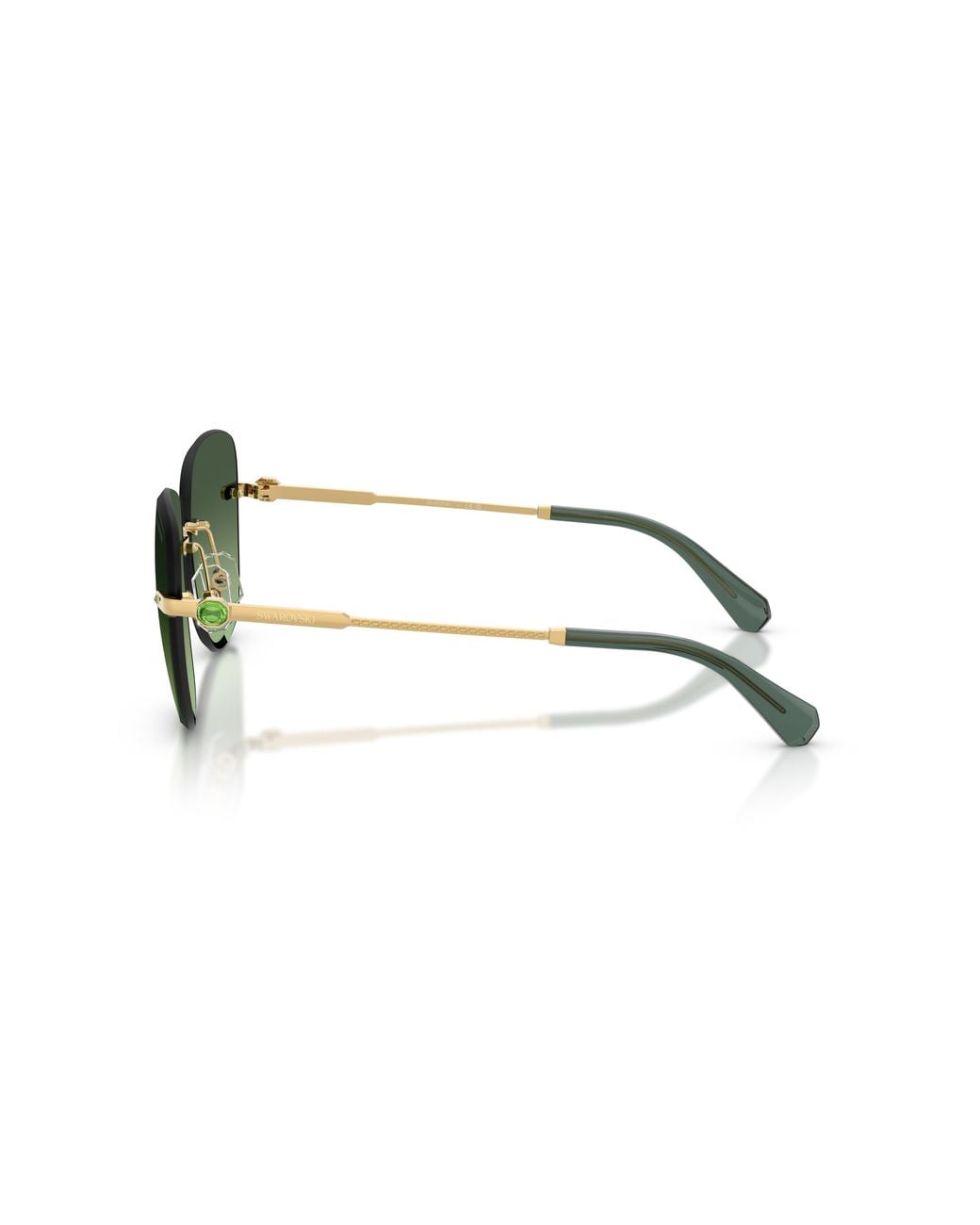 Swarovski Green Sk7043 40172A Sunglasses Metal Squared Normal Nuanced