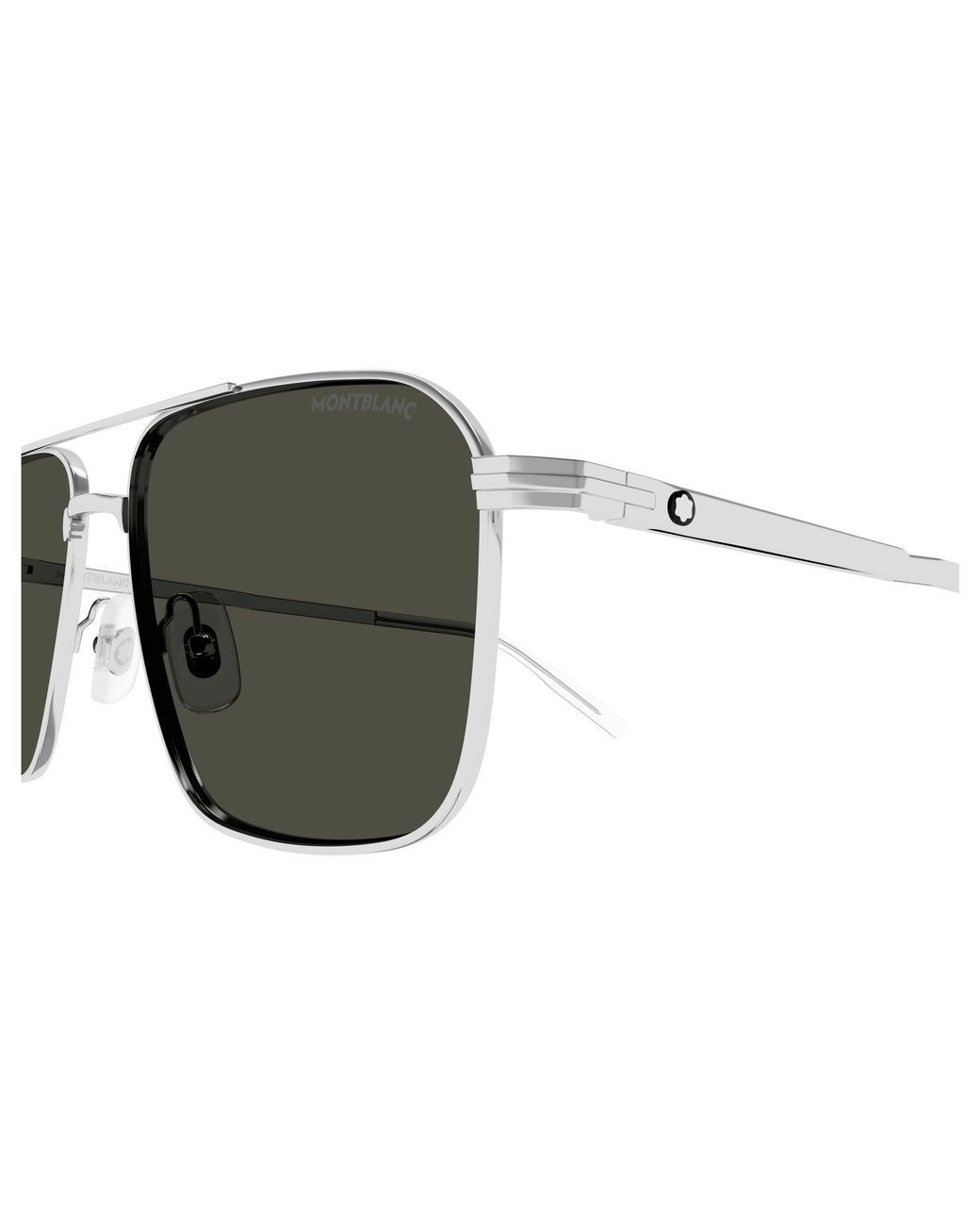 Montblanc Black Mb0278S 001 Sunglasses Metal Squared for men