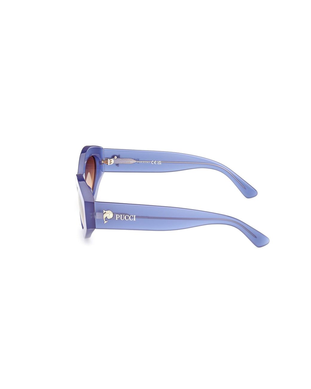 Emilio Pucci Blue Ep0227 90F Sunglasses Acetate Geometric Normal