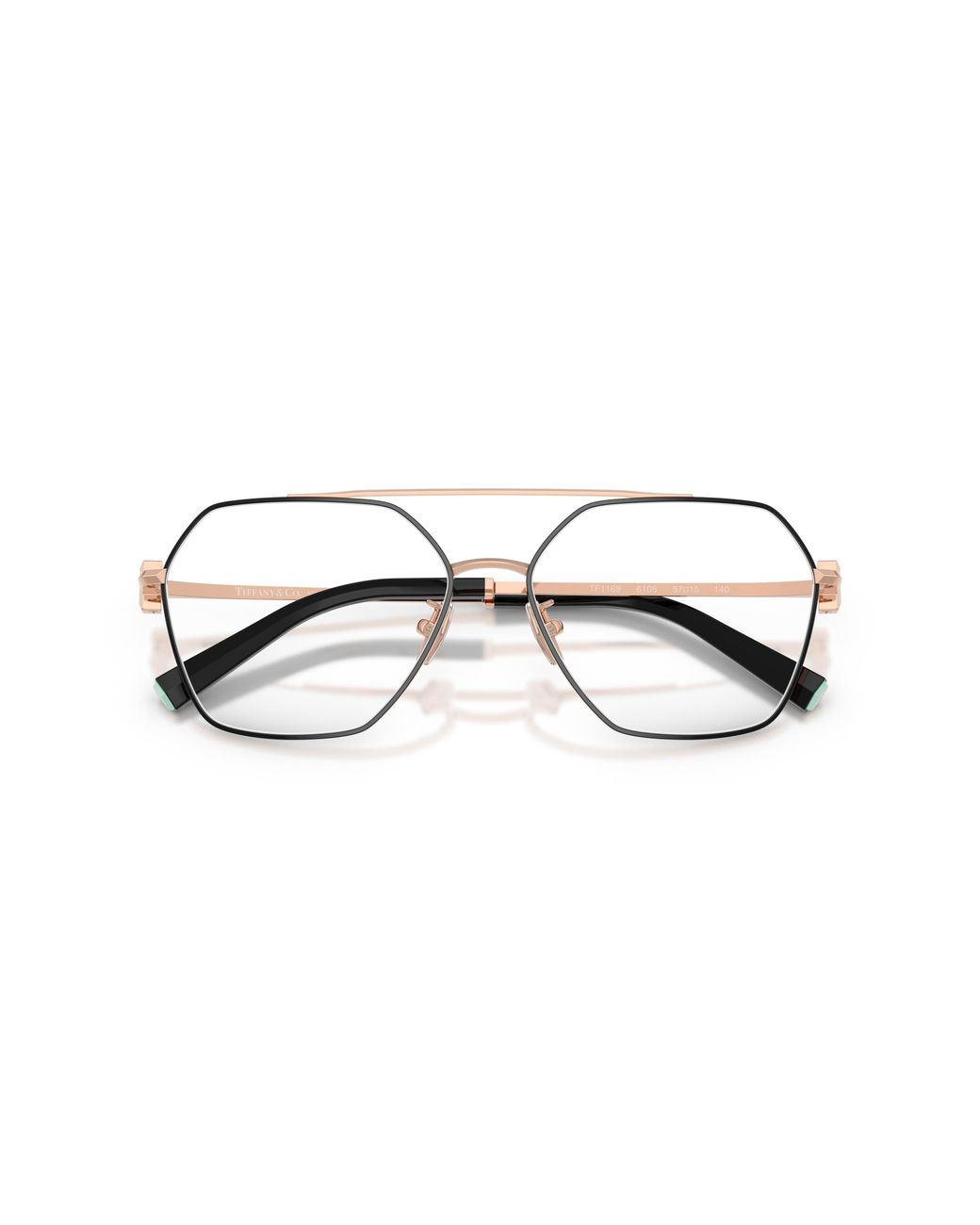 Tiffany & Co Black Tf1169 6105 Optical Frames Steel Geometric Normal