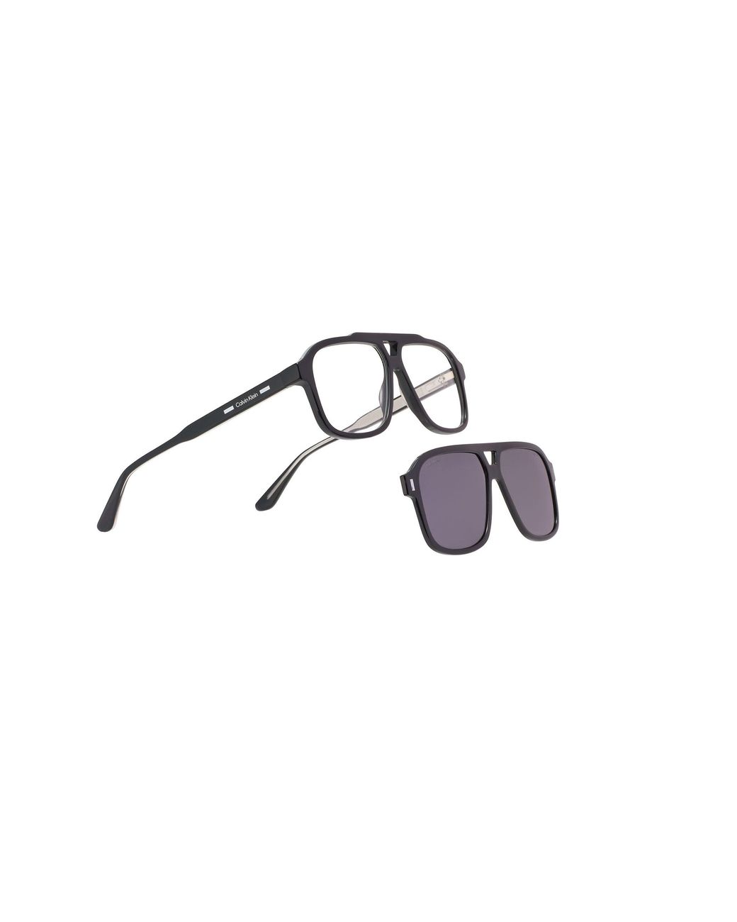 Calvin Klein Black Ck24549 Clip 021 Sunglasses Bio-Injected Squared Normal for men