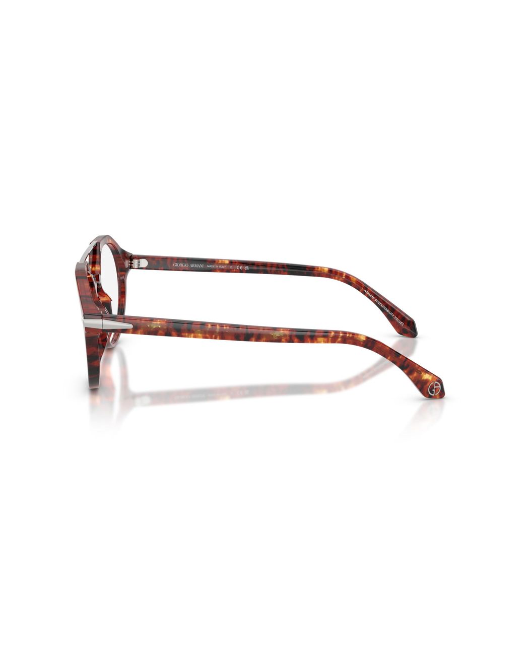 Giorgio Armani Black Ar7278U 6234 Optical Frames Acetate Round Normal for men