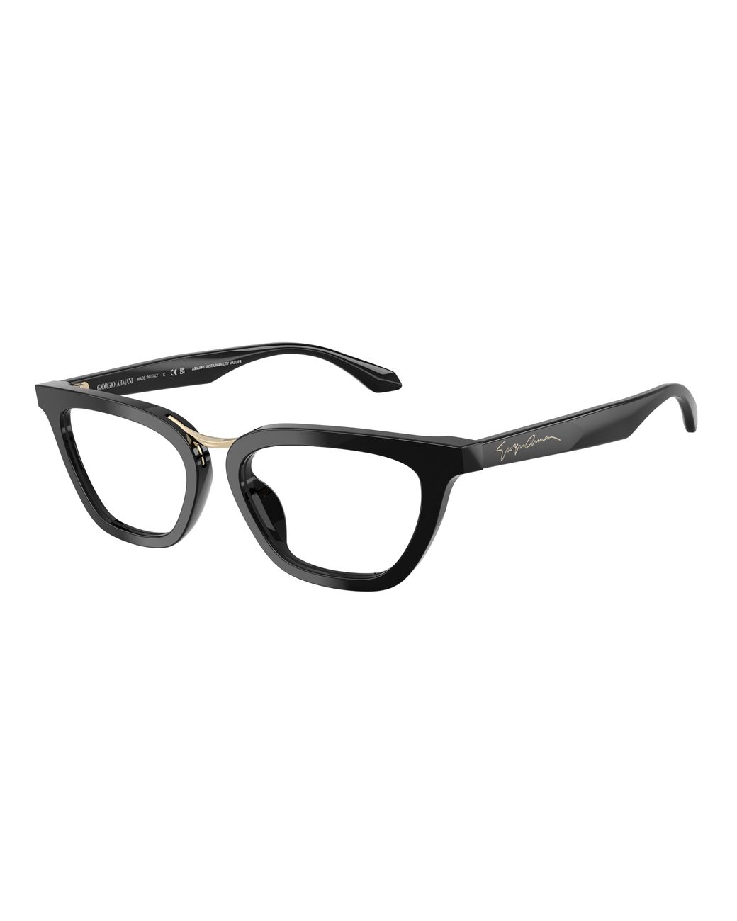 Giorgio Armani Black Ar7290U 6397 Optical Frames Acetate Transparent Butterfly Normal