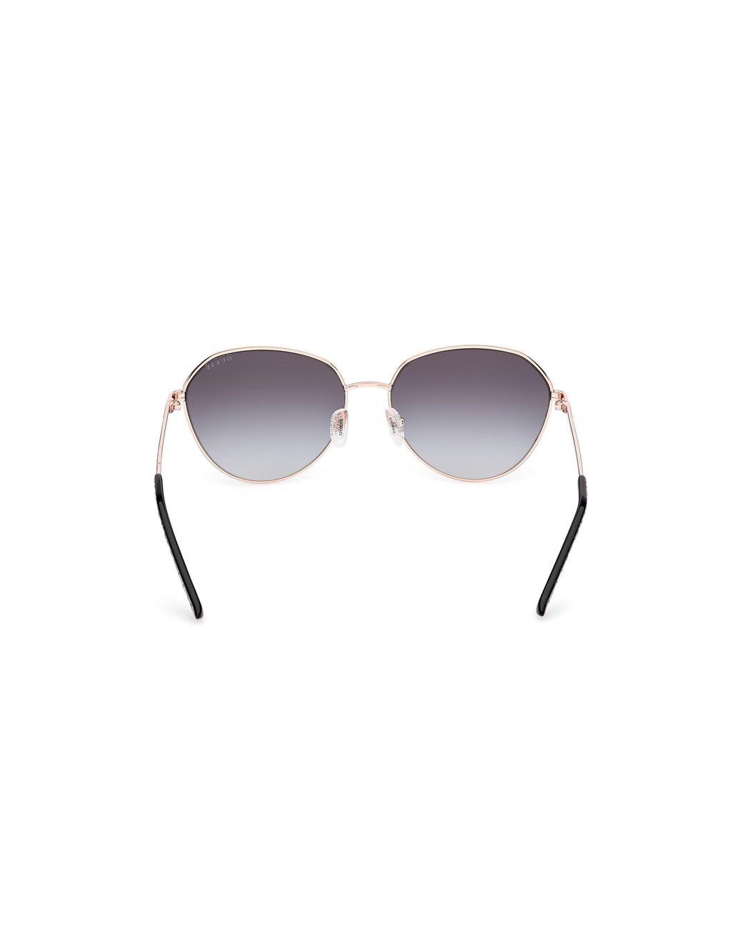 Guess Black Gu00148 02B Sunglasses Metal Smoke Round Normal