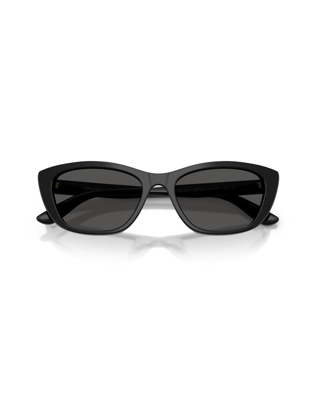 Dolce & Gabbana Black Dg4571 501/87 Sunglasses Acetate Cat Eye Normal