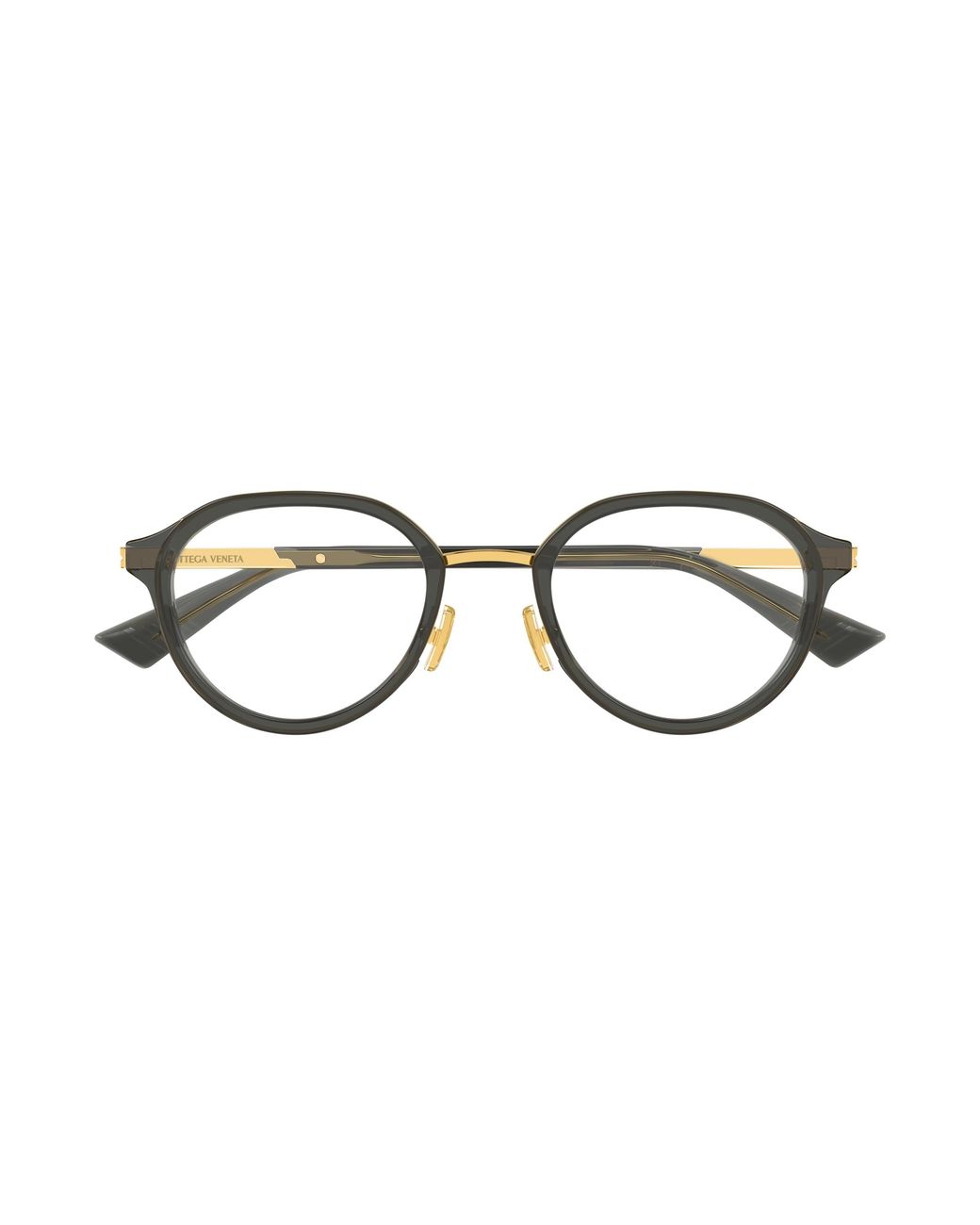 Bottega Veneta Black Bv1375O 004 Optical Frames Acetate Transparent Round for men