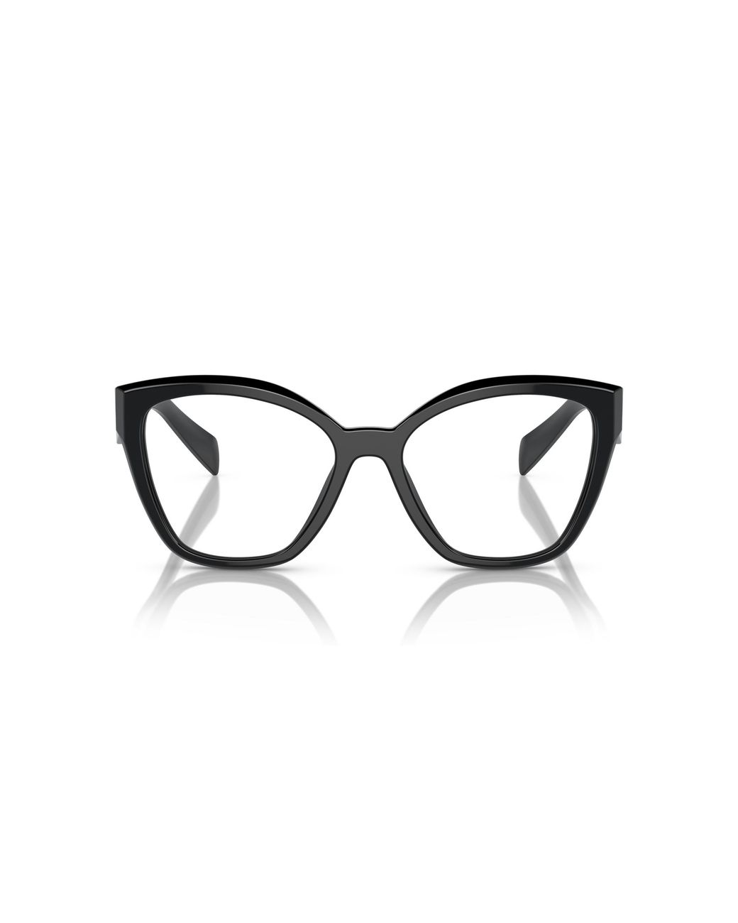 Prada Black Pr 20Zv 16K1O1 Optical Frames Acetate Transparent Geometric Normal