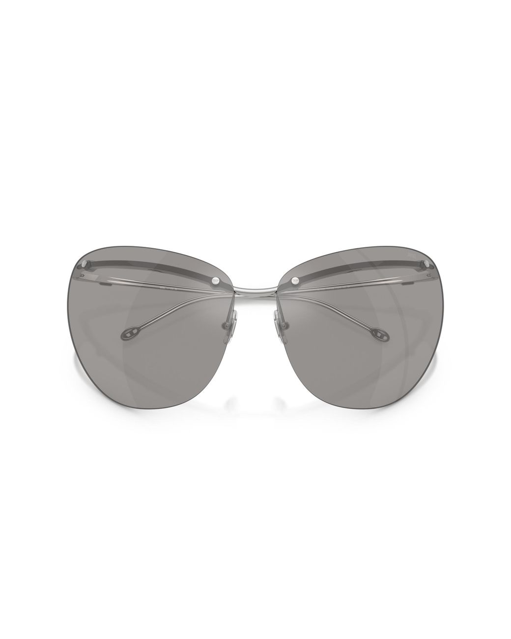 DIESEL Gray Dl1007 10016G Sunglasses Metal Cat Eye Normal