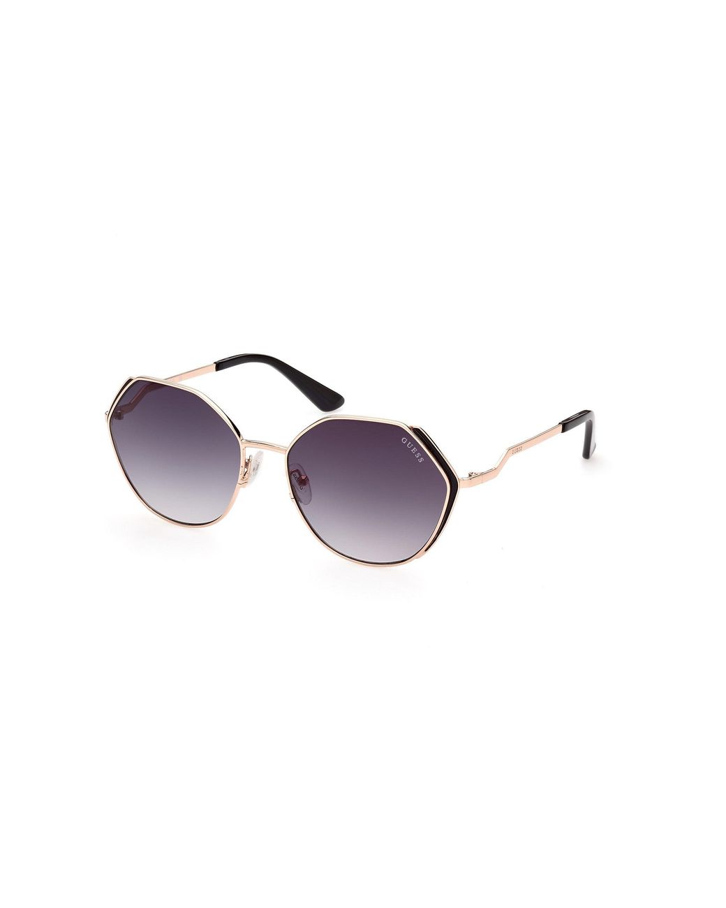 Guess Black Gu7842 28B Sunglasses Metal Geometric Normal Shaded