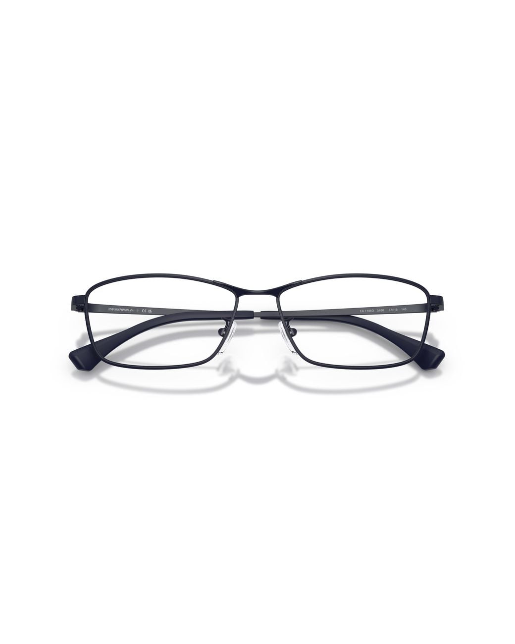 Emporio Armani Black Ea1196D 3160 Optical Frames Metal Transparent Geometric Normal for men