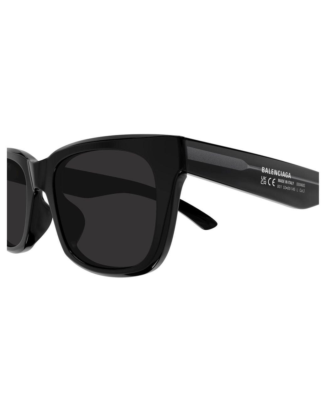 Balenciaga Black Bb0468S 001 Sunglasses Acetate Squared for men
