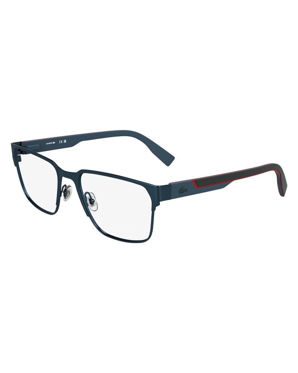 Lacoste Black L2306 424 Optical Frames Metal Squared Normal for men