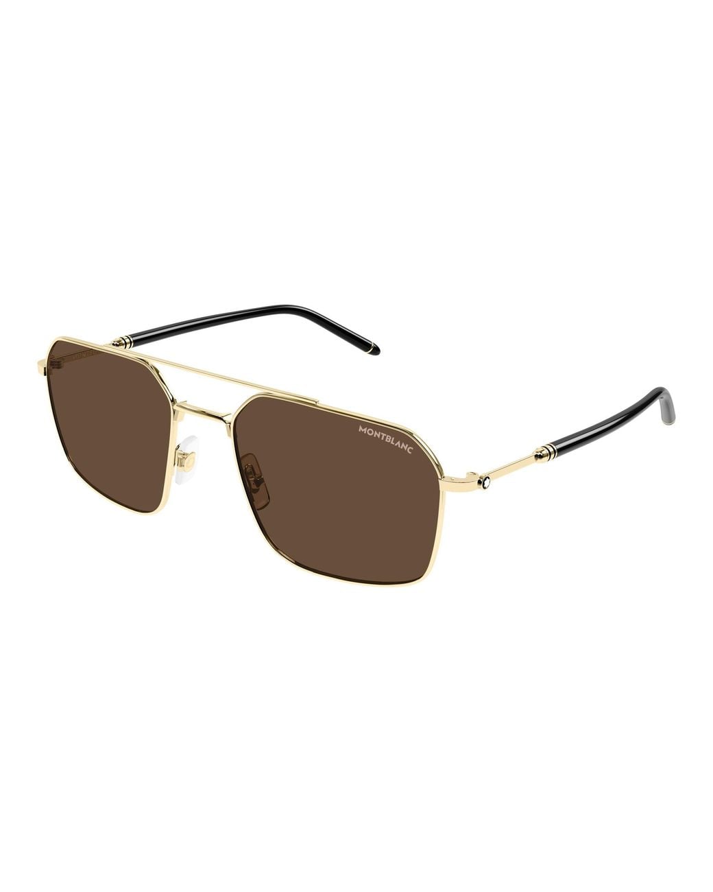 Montblanc Black Mb0521S 002 Sunglasses Metal Pilot for men