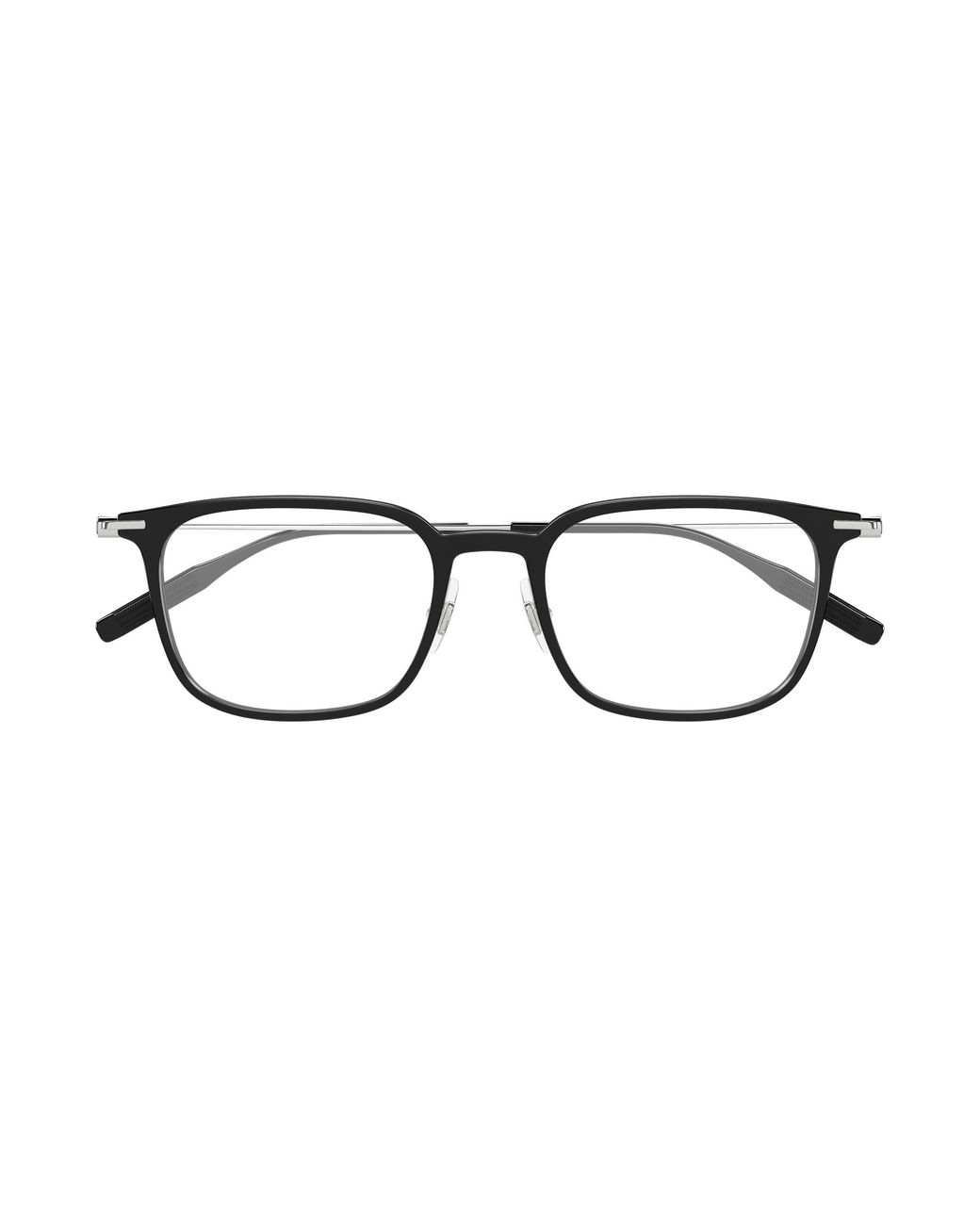 Montblanc Black Mb0100O 010 Optical Frames Injected Transparent Squared for men