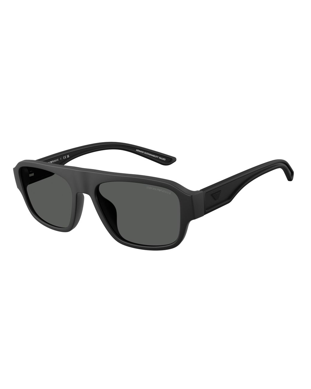 Emporio Armani Black Ea4266U 500187 Sunglasses Injected Geometric Normal for men