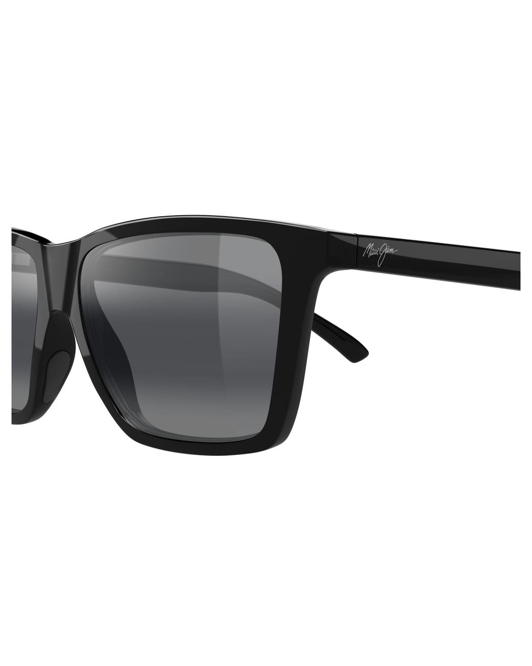 Maui Jim Black Mj0864S 001 Occhiali Da Sole Iniettato Grigio Squadrata