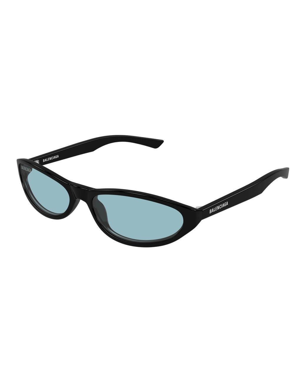Balenciaga Black Bb0007S 016 Occhiali Da Sole Acetato Azzurro Rotonda