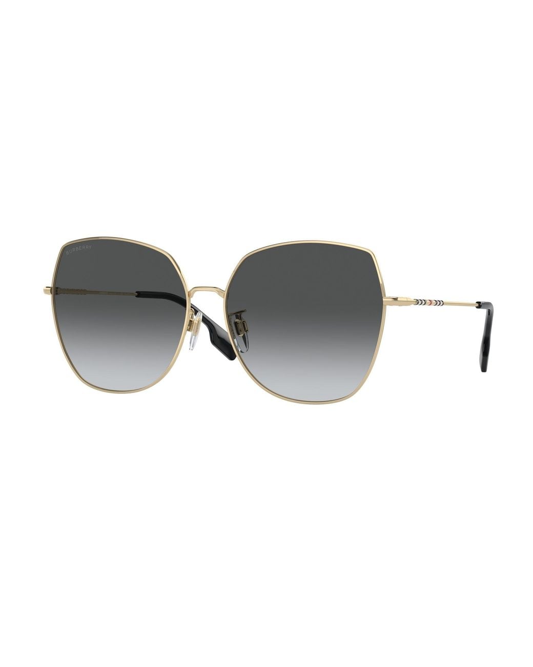 Burberry Black Be3136D 1109T3 Sunglasses Steel Squared Polarized