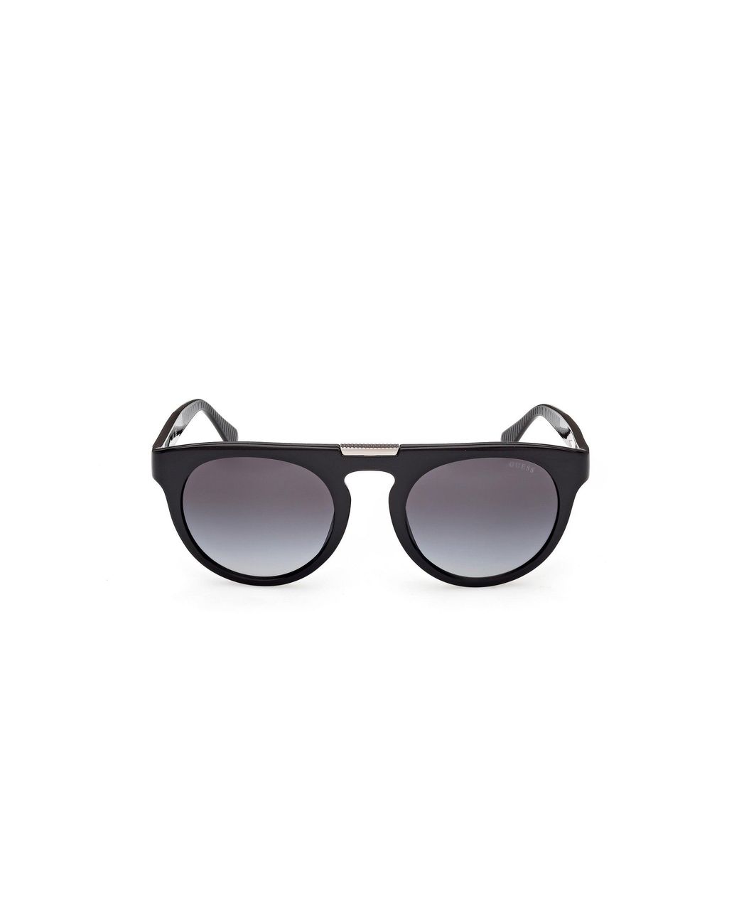 Guess Black Gu00275 01B Sunglasses Injected Smoke Round Normal for men