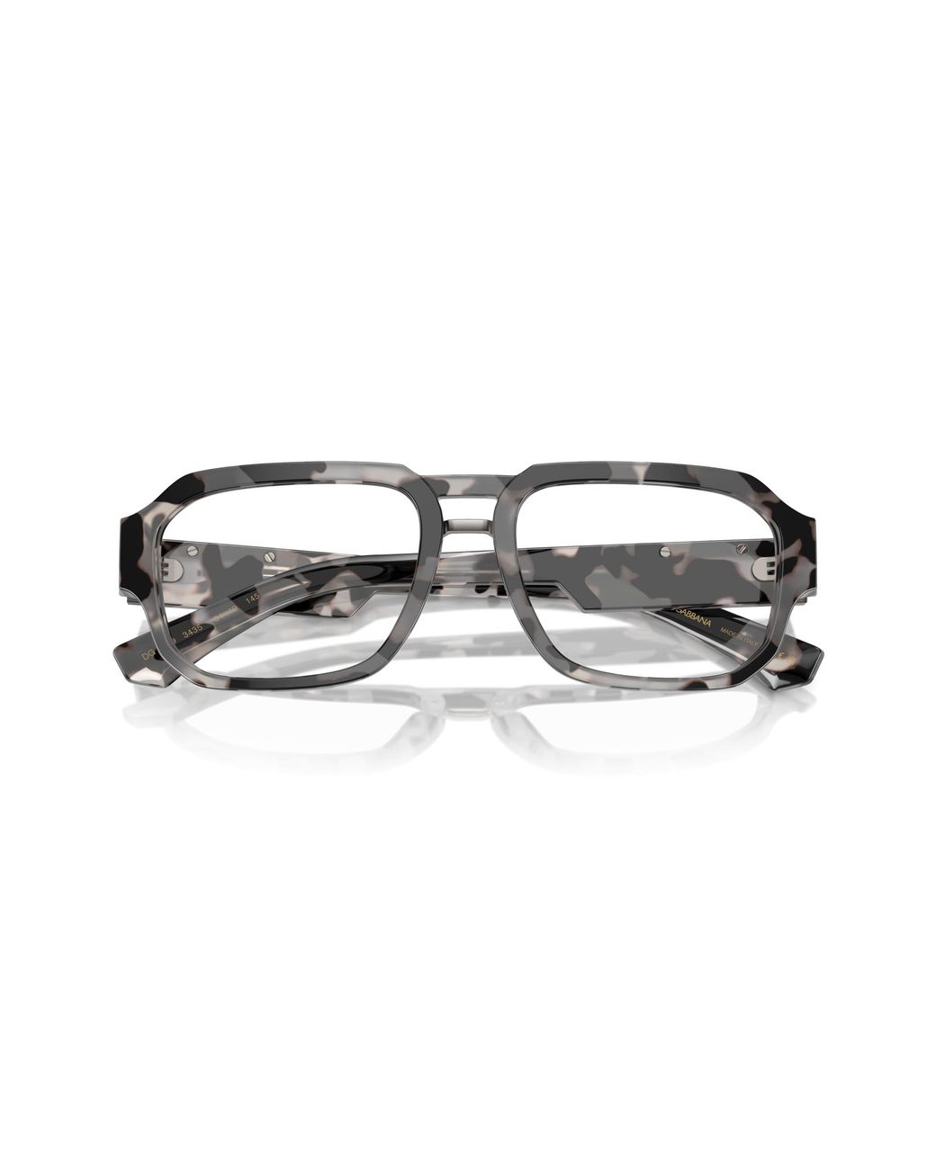 Dolce & Gabbana Black Dg3389 3435 Optical Frames Acetate Transparent Pilot Normal for men