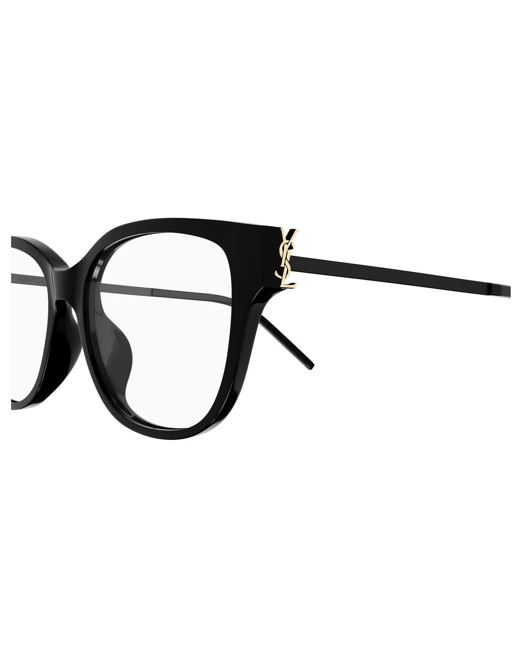 Saint Laurent Black Sl M48O_B/Fn 001 Optical Frames Acetate Transparent Squared