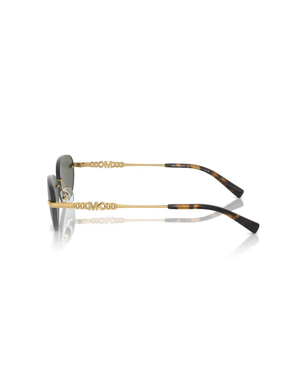 Michael Kors Black Mk1151 Manchester 18963H Sunglasses Metal Round Normal