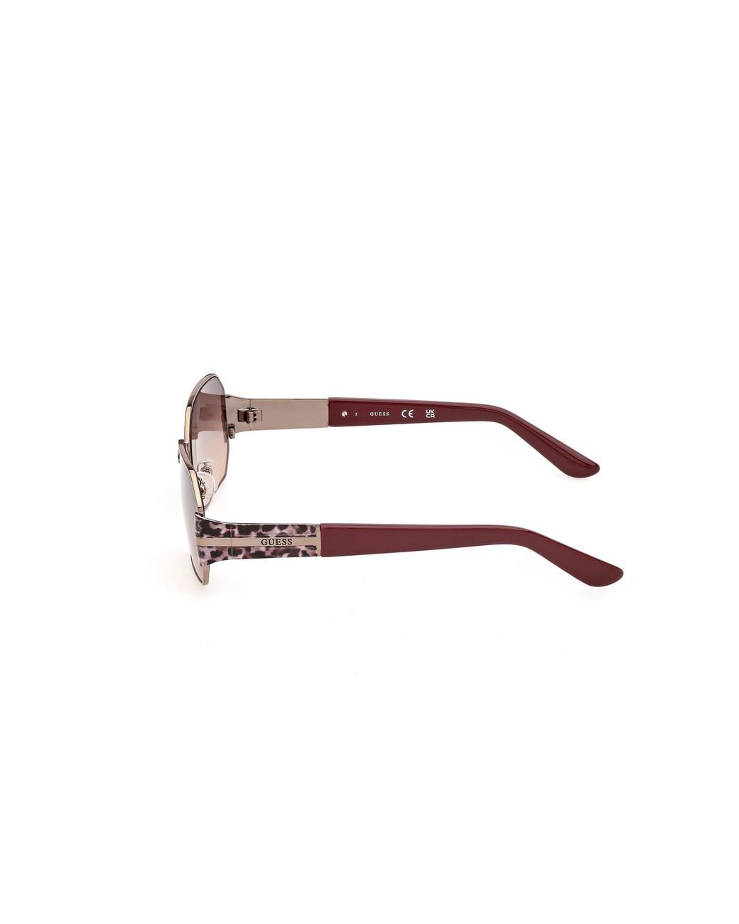 Guess Black Gu00356 36F Sunglasses Metal Geometric Normal