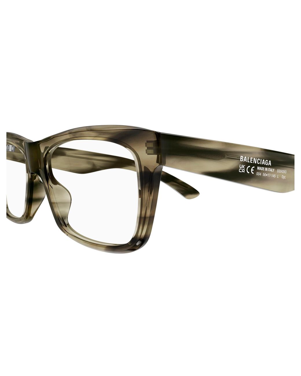 Balenciaga Black Bb0426O 004 Optical Frames Acetate Transparent Squared for men