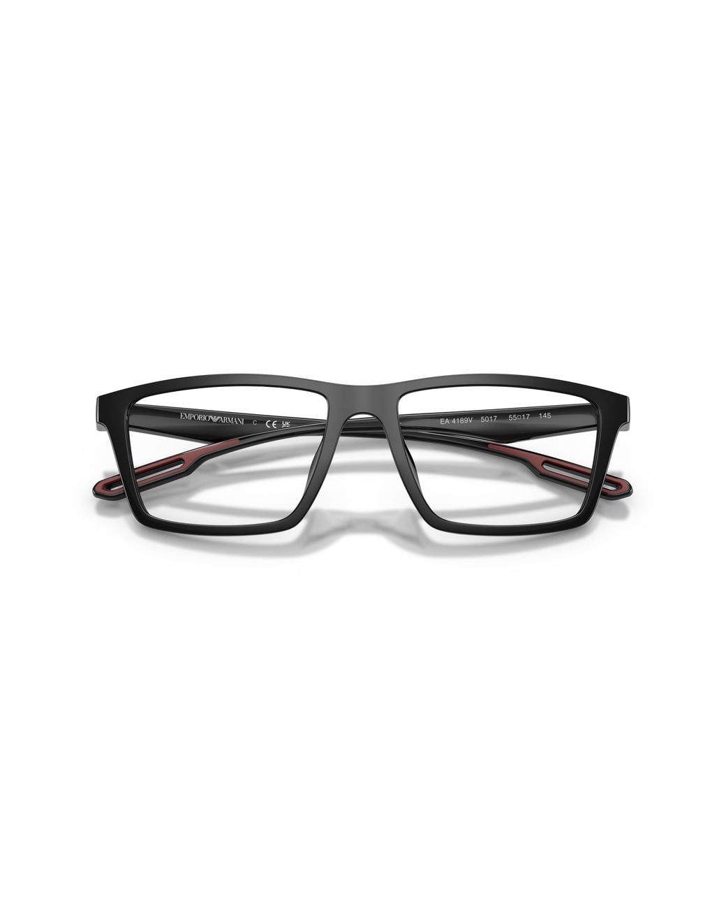 Emporio Armani Black Ea4189V 5017 Optical Frames Injected Transparent Squared Normal for men