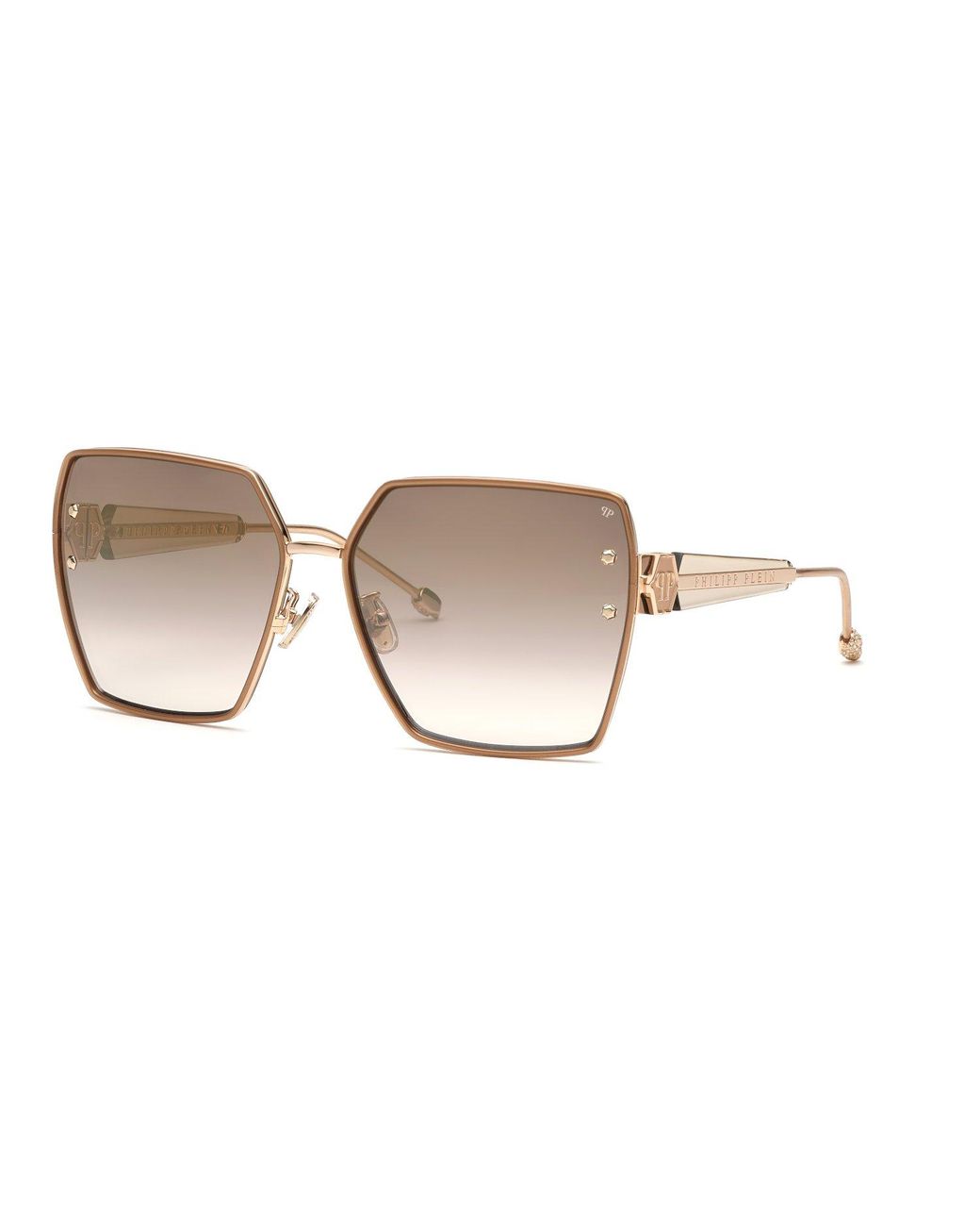 Philipp Plein Black Spp122W Plein Queen 300G Sunglasses Metal Geometric Normal Shaded