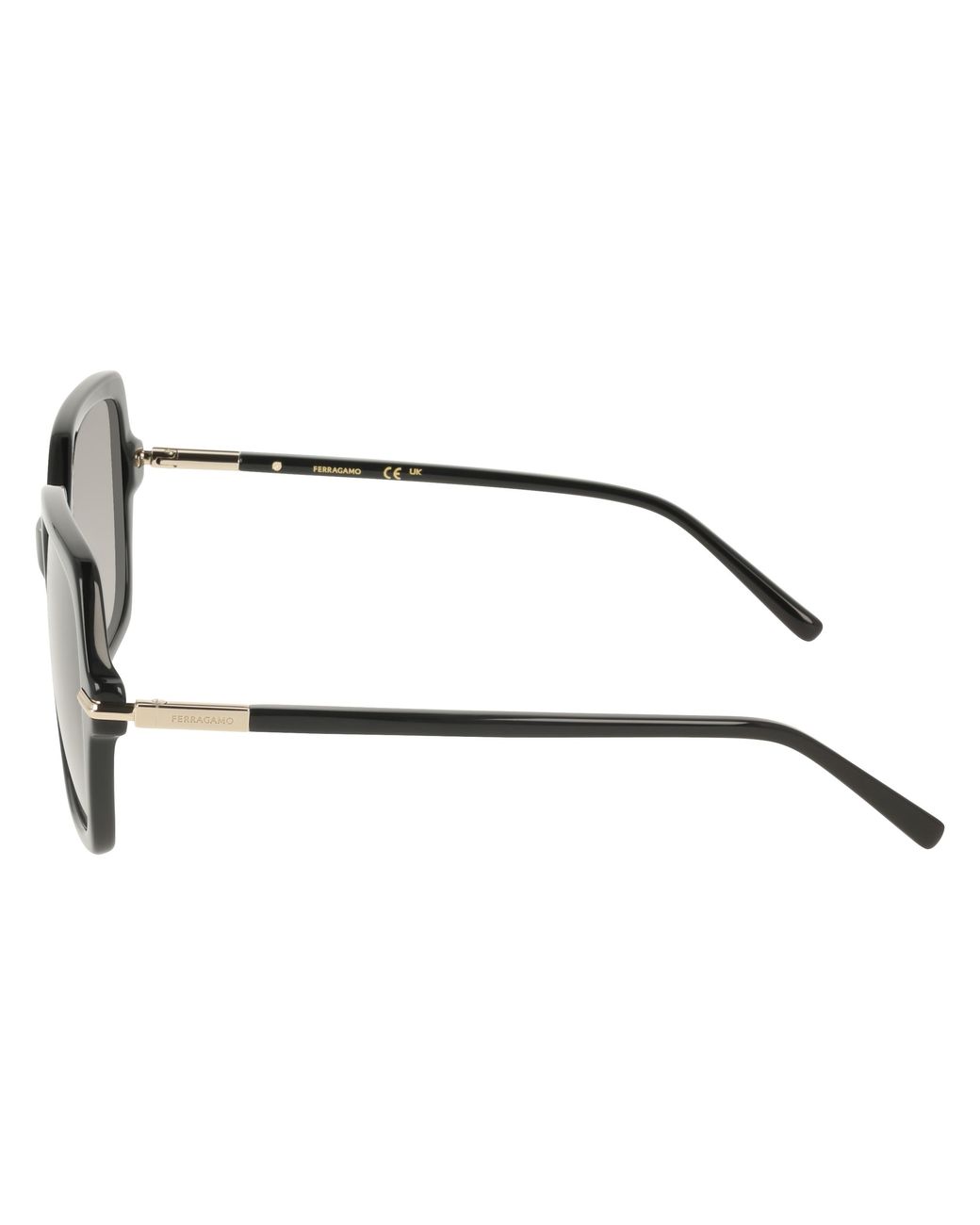 Ferragamo Black Sf2076S 001 Sunglasses Acetate Squared Normal
