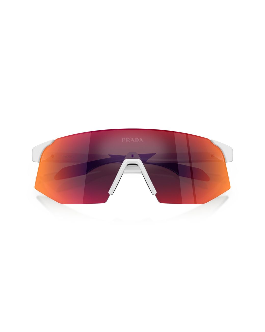 Prada Linea Rossa Black Ps C03Su 28U91D Sunglasses Injected Geometric Mirror for men