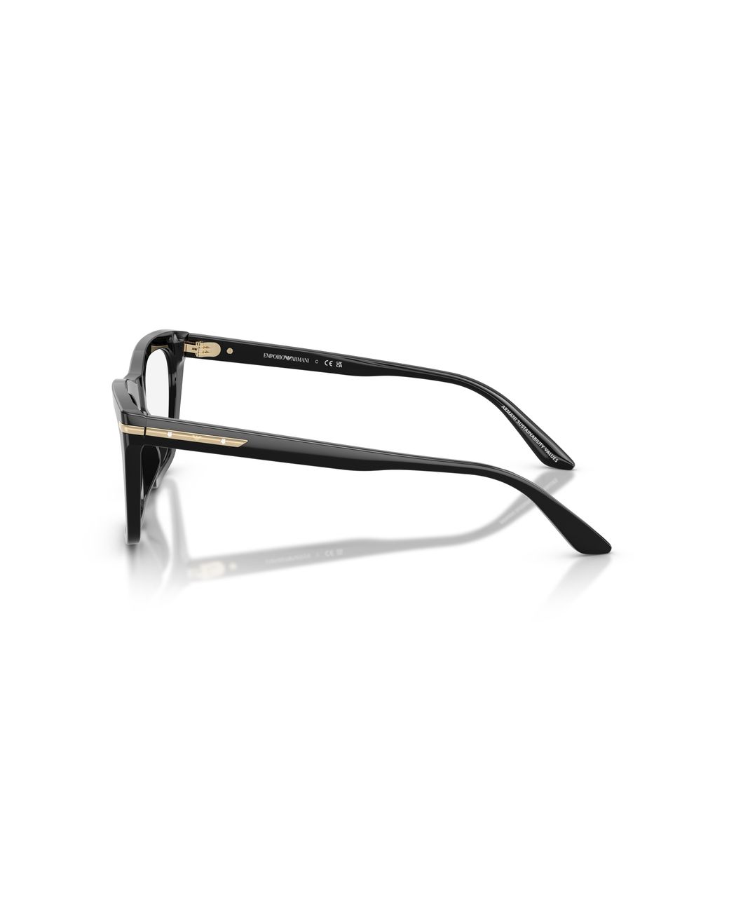 Emporio Armani Black Ea3283Bu 5017 Optical Frames Acetate Transparent Cat Eye Normal