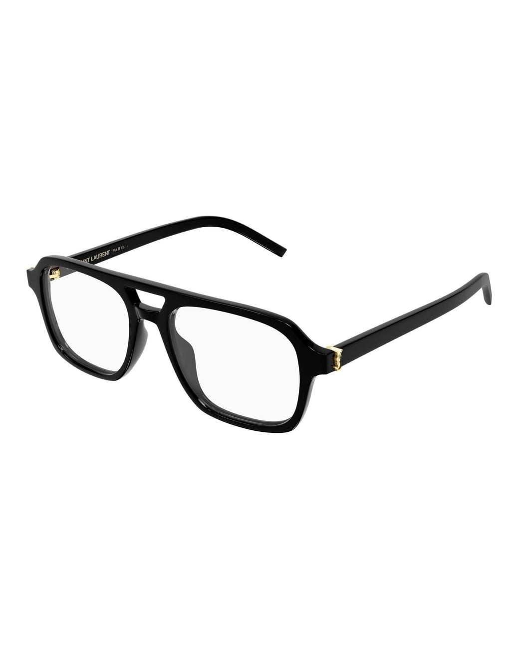 Saint Laurent Black Sl M179 001 Optical Frames Acetate Transparent Pilot