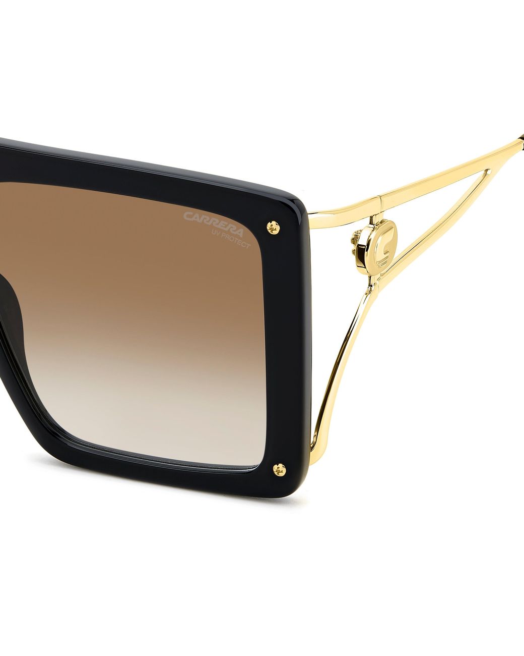 Carrera Black Ca Unica/Se 807/86 Sunglasses Acetate Squared Normal Shaded