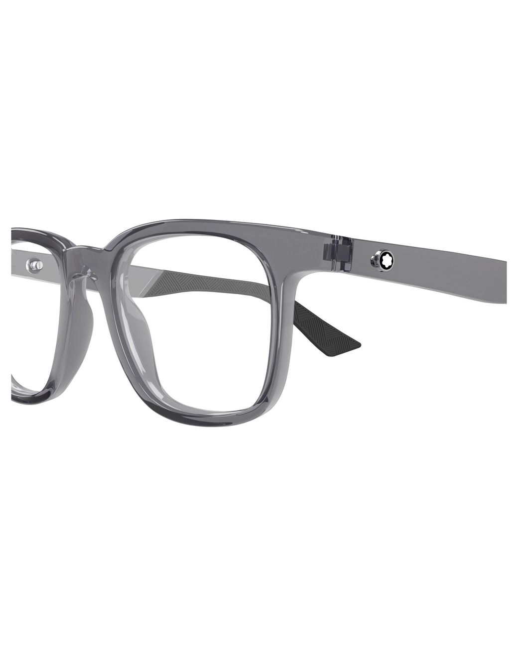 Montblanc Black Mb0433O 005 Optical Frames Injected Transparent Squared for men