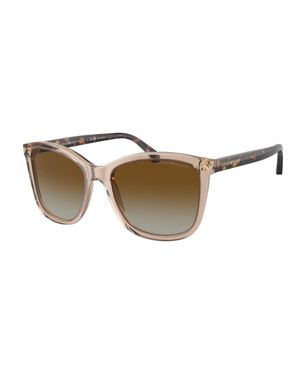 Emporio Armani Black Ea4060 5850T5 Sunglasses Acetate Squared Polarized Shaded