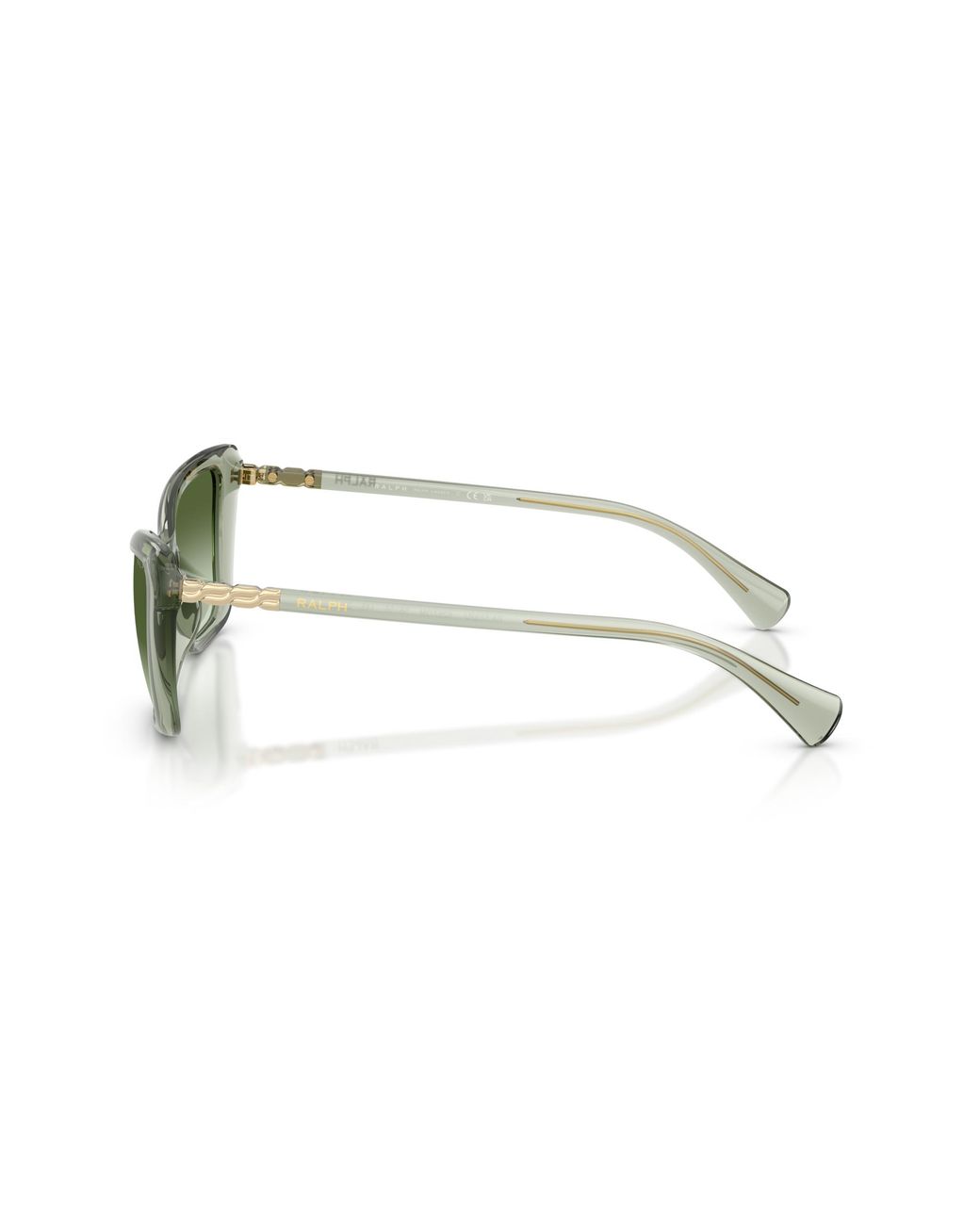 Ralph Lauren Green Ra5332U 62673M Sunglasses Injected Cat Eye Normal Shaded