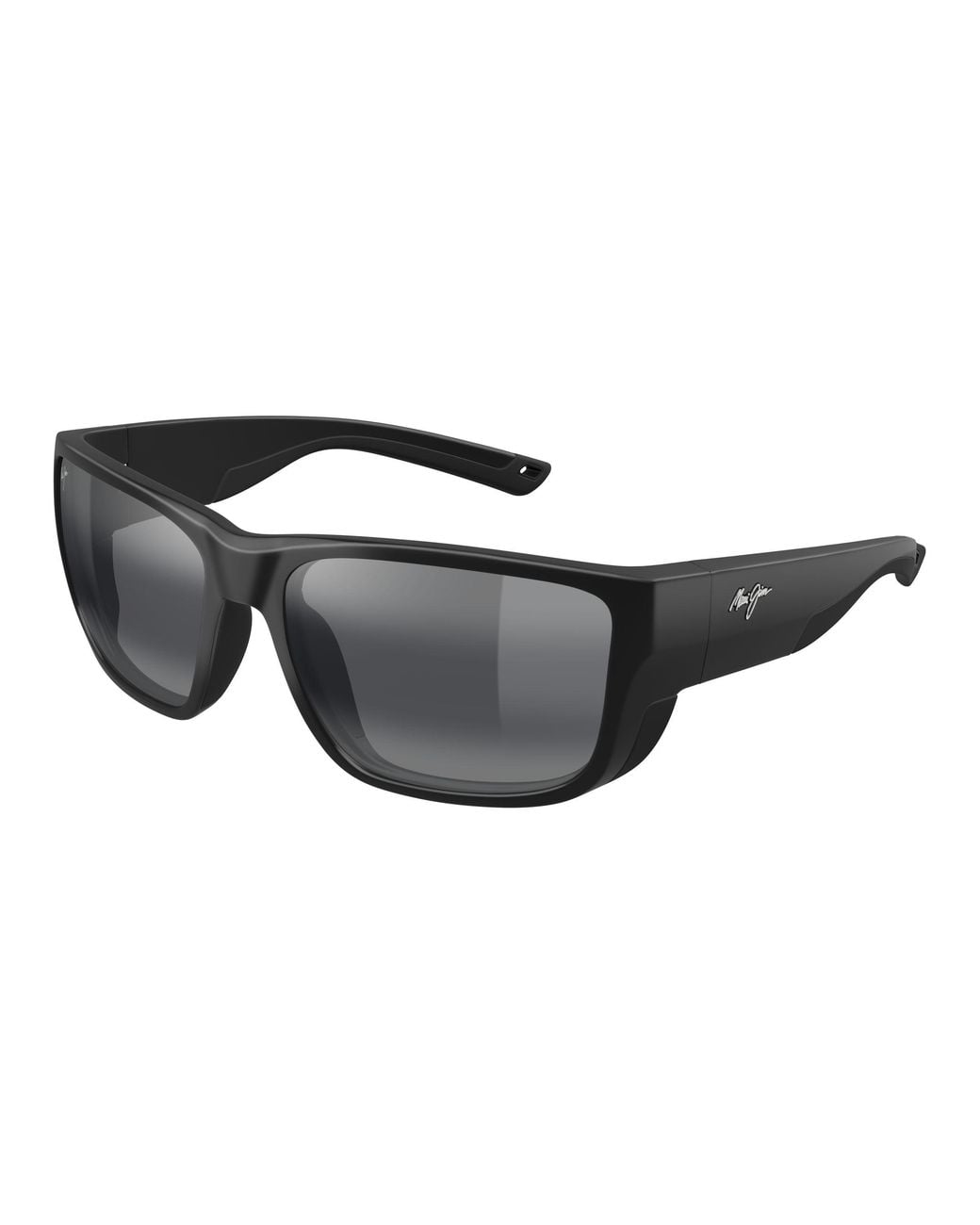 Maui Jim Black Mj0896S 001 Occhiali Da Sole Iniettato Grigio Squadrata